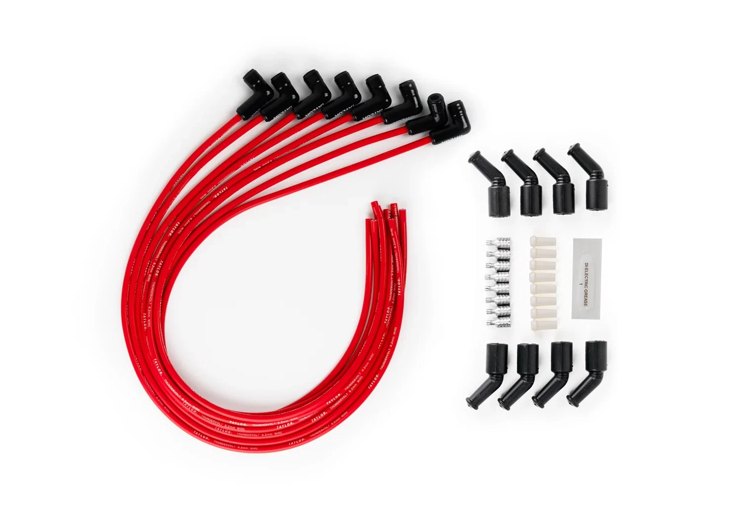 Spark Plug Wire Set Universal Silicone ThunderVolt 8.2mm 90_ 40 ohm_ft 85261-B